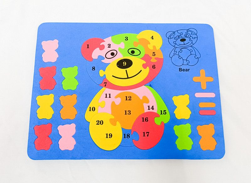 PK Enterprises NUMERIC BEAR PUZZLE / LEARNING TOYS / NUMBER OF PIECES  (Maroon)