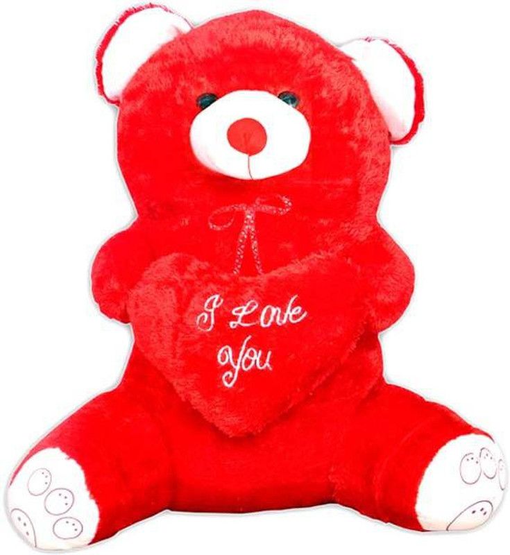 Deals India Musical Red Fat Crazy Teddy - 24 inch  (Red)