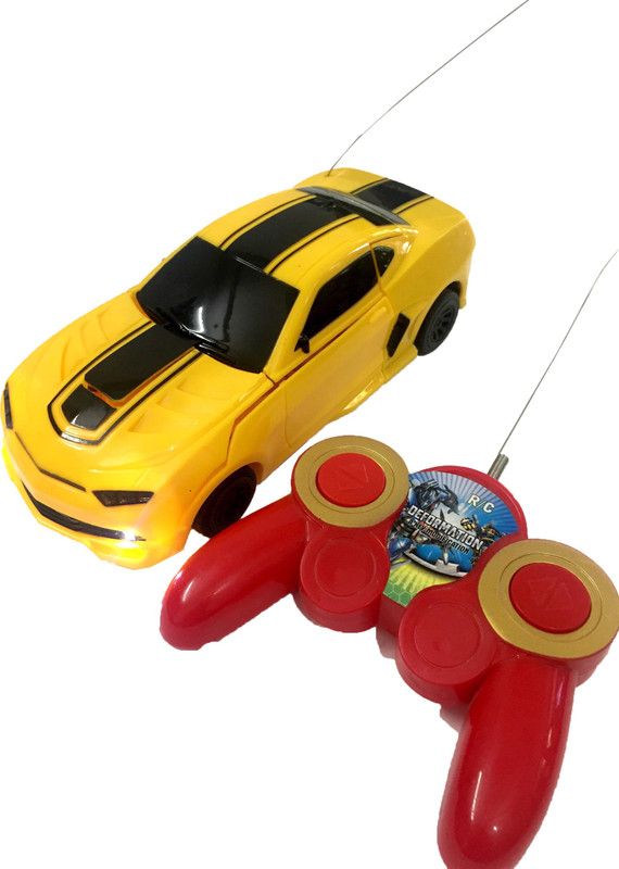 ZEUS RC Transformation Toy Car Robot Series Transformer Remote Controlled Battery Operated Car  (Yellow)