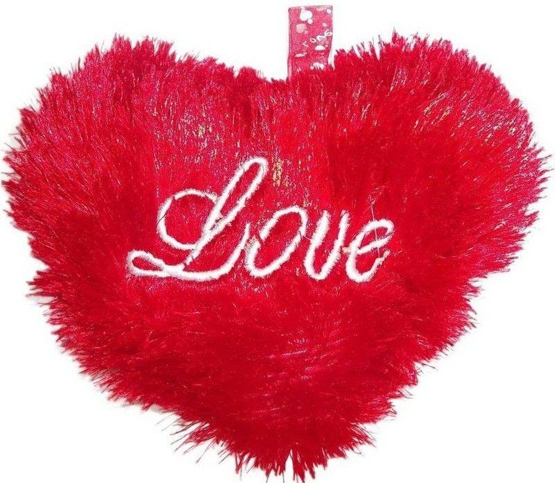 SPORTSHOLIC New Small Heart Shape Soft Washable Toys For Girls Gift Birthday Valentine 23 cm (Width) - 21 cm  (Red)