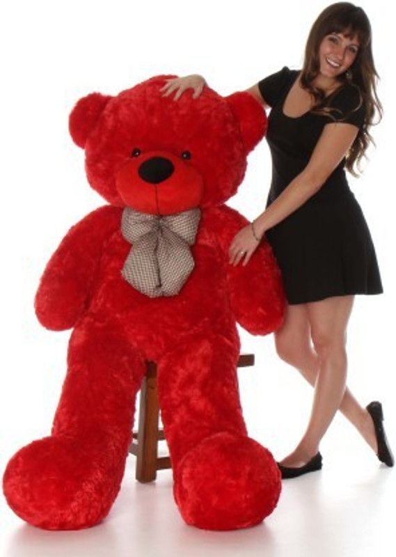 MasKa 5 feet Long soft Lovable hugable Cute small/Giant Big Size Teddy Bear valentines - 140 cm  (Red)