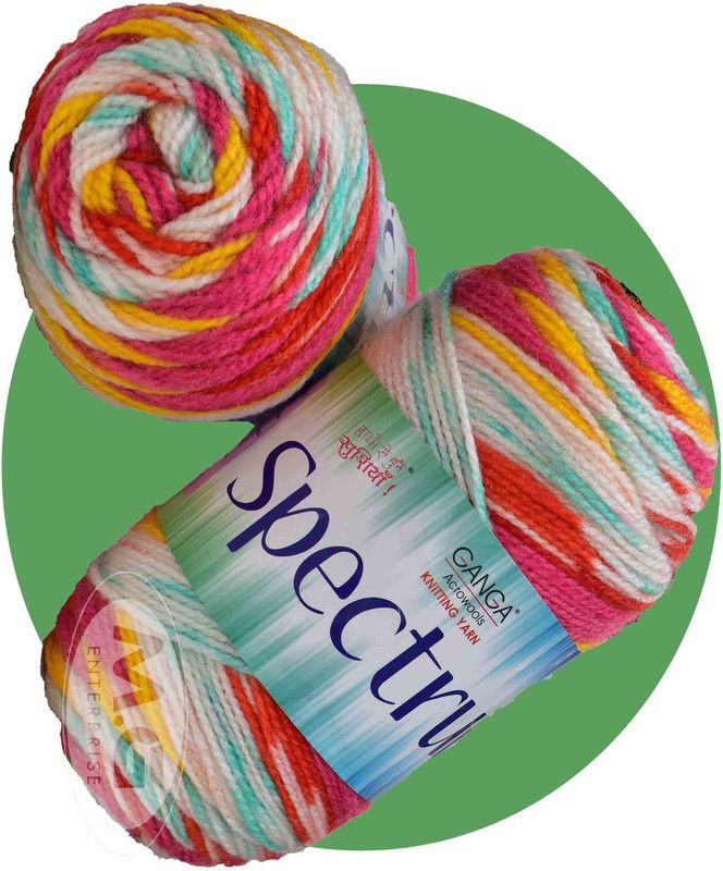 Simi Enterprise Spectrum Tulip (300 gm) Wool Ball Hand knitting wool / Art Craft soft fingering crochet hook yarn, needle knitting , With Needle.- X SM-YY