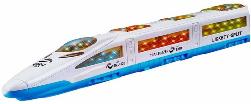 Bal samrat EMU Electric Flash Train with Touching music  (Blue, White)