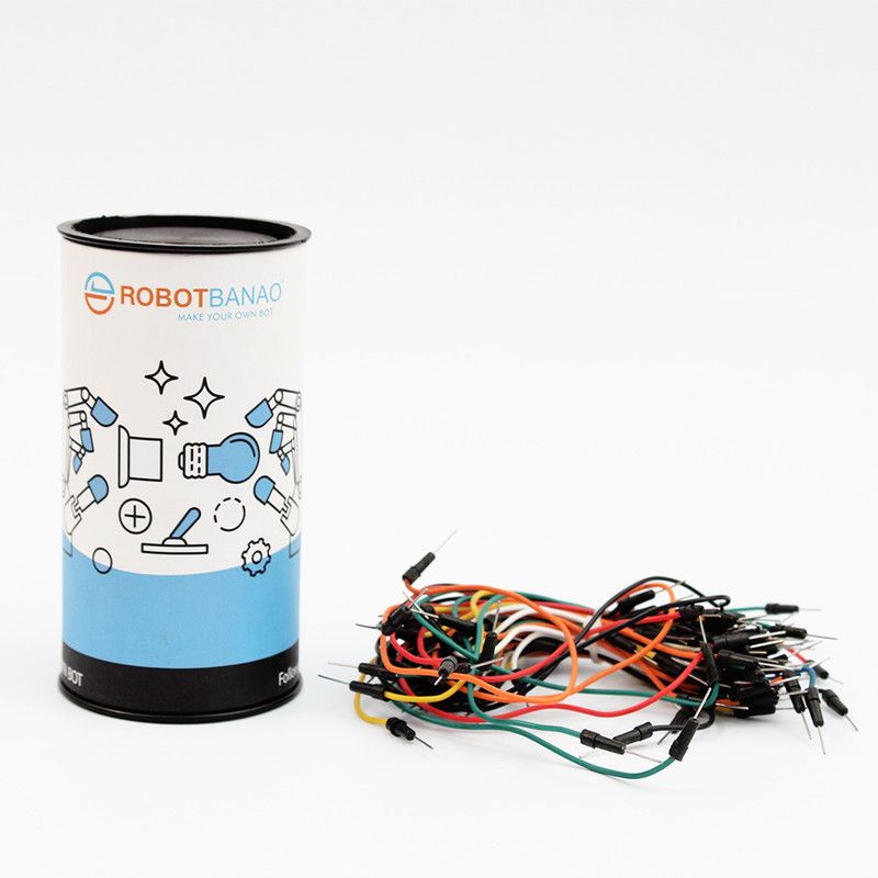 Robotbanao 200mm (20cm) 65 Pieces Male To Male Dupont Cable Jumper Wire Electronic Components Electronic Hobby Kit
