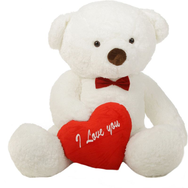 Grab A Deal 2 Feet Big Teddy Bear with Red I Love You Heart - 24 Inch  (White)