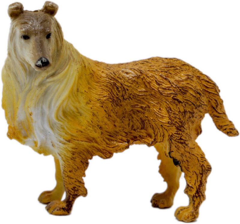 Shoppernation Scotch Collie Retriever Dog Figure Toys 3 Inch - (1TNG149) - Realistically Detailed Animal Toy Figures Dog Replica Model  (Multicolor)