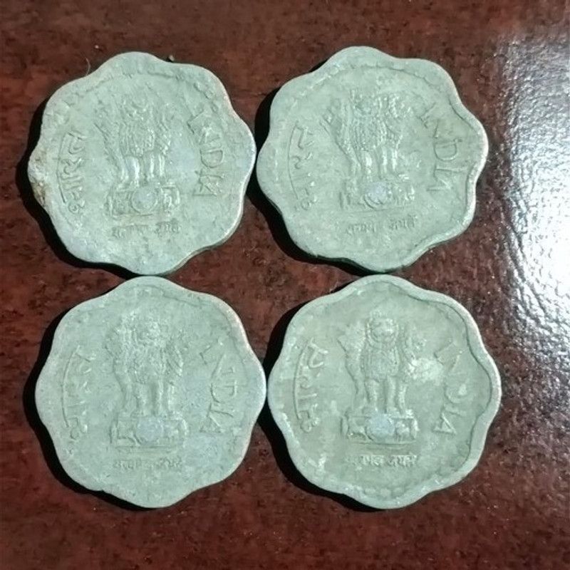 kholors OLDIND TEN PAISE Medieval Coin Collection  (4 Coins)