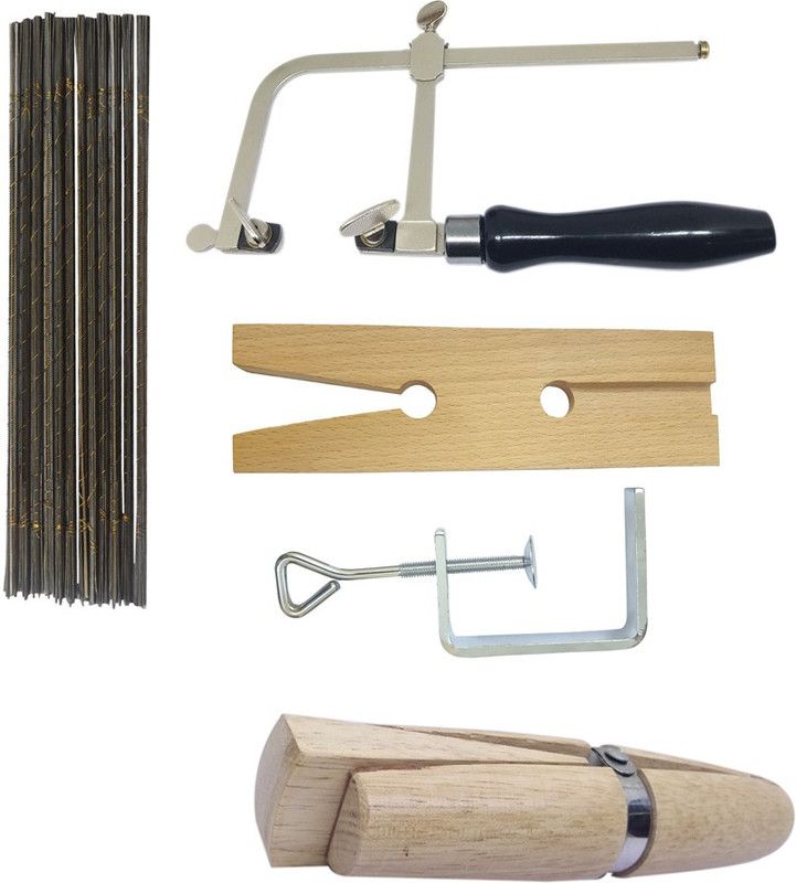 Luxuro Professional Jewelry Making Tool Kit Bench Pin Ring Clamp Tools Set Blades