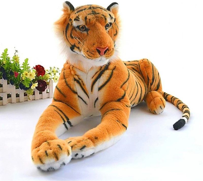 Divyanshi Enterprises Soft toy wild animal tiger - 32 cm  (Brown)