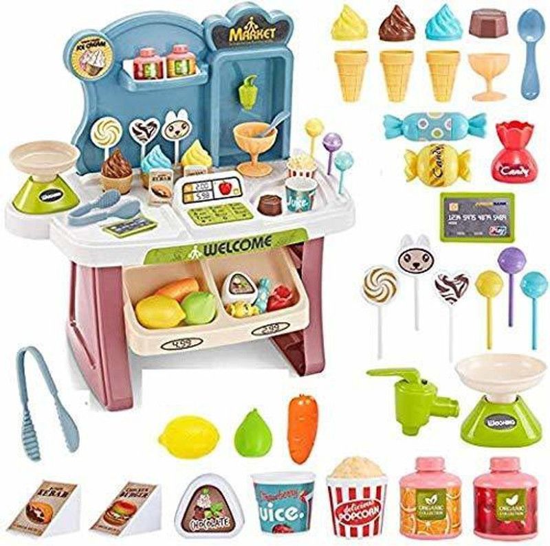 himanshu tex Candy Cart Sweet Super Mini Market Shop FOR KIDS