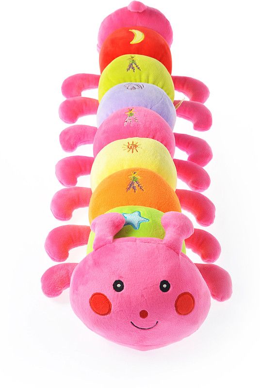 Dimpy Stuff Caterpillar W/Emb. - 75 cm  (Pink)