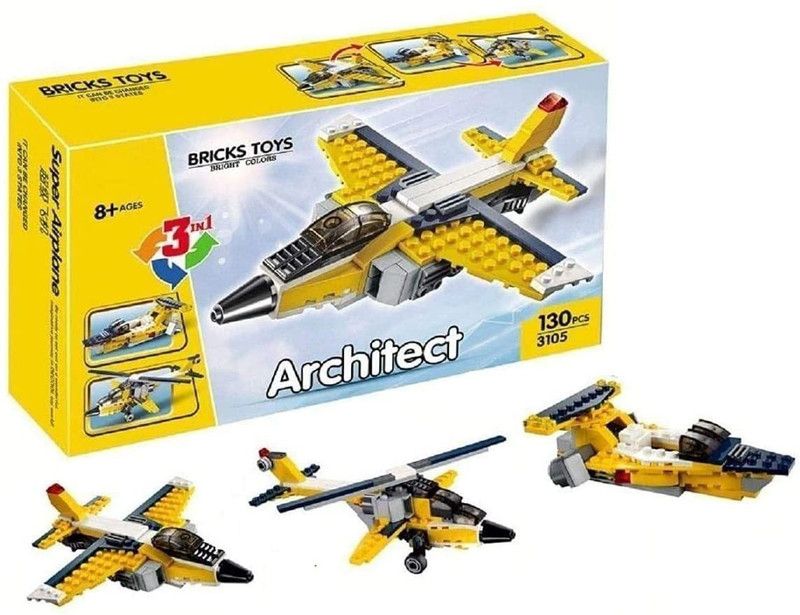 Pink & green Architect Airplane  (Multicolor)