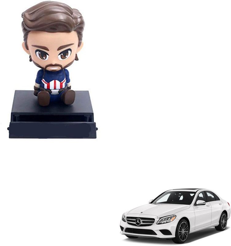 SEMAPHORE bobblehead Toys Action Figure and Car Dashboard Interior Accessories(Captain america) for Mercedes Benz C-Class  (White, Blue, Red)