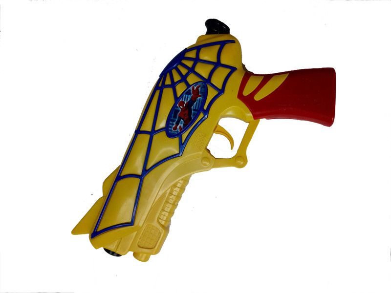 welkins Super Hero Spider Man Gun Guns & Darts  (Yellow)