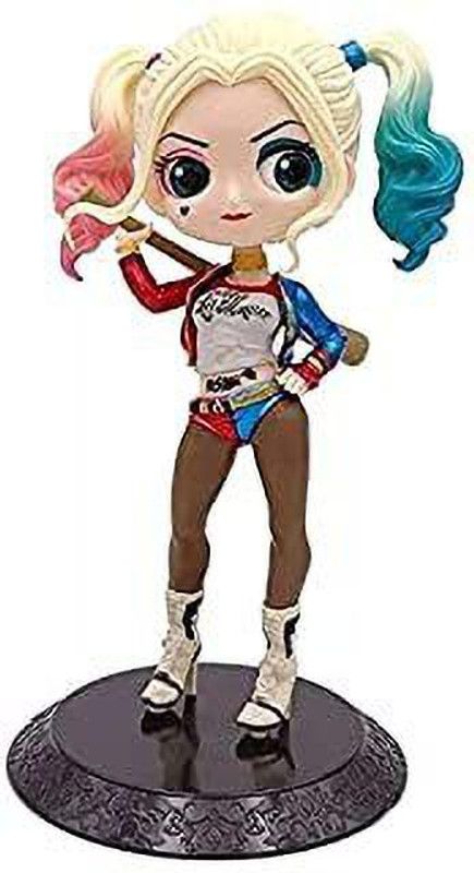 HEARTWIN Harley-Quinn Action Figure Suicide Squad Version Q Style Doll | Superhero Toy Statue for Office Desk Decoration | Size - 15 cm  (Multicolor)