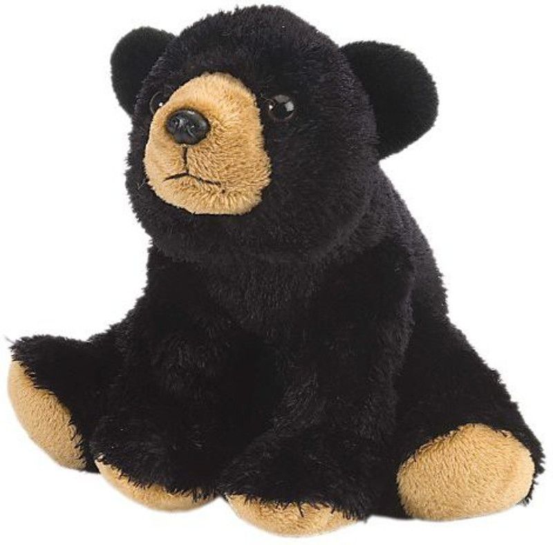 WILD REPUBLIC Cuddlekinsmini Black Bear 8 Inch Plush  (Black)