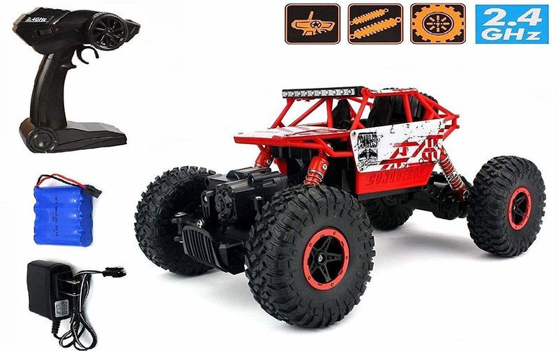 TGNSTORE Rock Crawler Vehicle Buggy High Speed Remote Control Monster Off Road Truck  (Red)