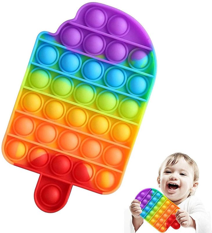 CATALYST Best selling Rainbow ice-Cream Fidget Toys Bubble Fidget Sensory Toy Anxiety Relief Sensory Fidget Silicone Toys  (Multicolor)