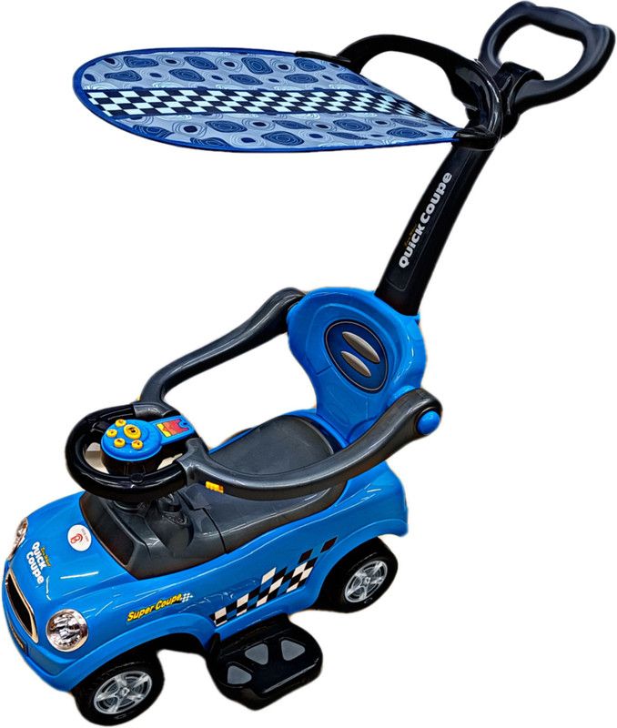 Rangildas & Bros Push And Go Rider With Support And Handle 321C kids 1 to 4 years age Car Non Battery Operated Ride On  (Blue)