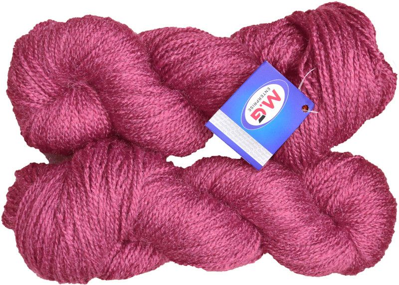 KNIT KING Popeye Cherry (200 gm) Wool Hank Hand knitting wool / Art Craft soft fingering crochet hook yarn, needle knitting yarn thread dyed