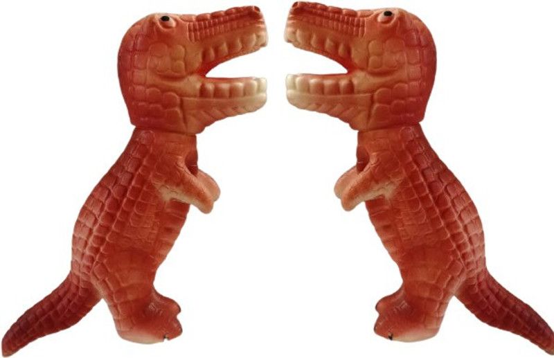 S Mark Dragon Toy with Sound For Kids/Girls/Boys (Brown Color) | Pack of 2 | (Rubber)  (Multicolor)
