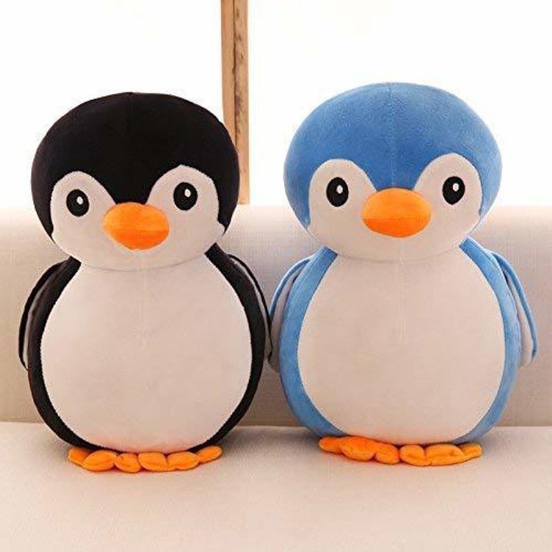 happykiddy Penguin Soft Toy Combo, Black and Blue Cute Plush Kids Animal Toy (Combo) - 20 cm  (Blue and Black)