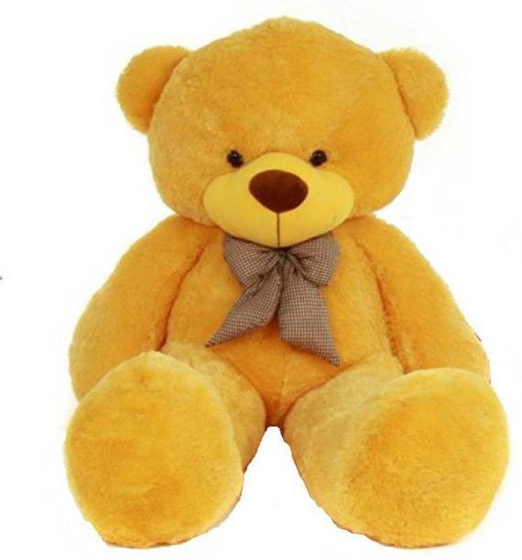 HL Toys 4 feet spongy yellow teddy bear - 122 cm  (Yellow)