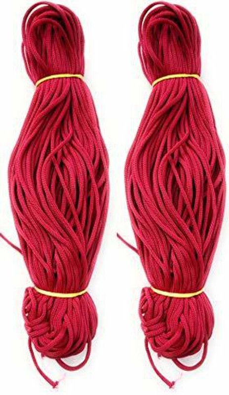 ZILZAA 100 Mtr Soft Macrame Cords Set of MAROON for DIY projects and Crafts projects