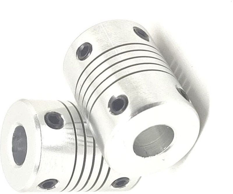 INVENTO 2Pcs 6x10mm Motor Jaw Shaft Coupler Aluminum 6mm to 10mm Flexible Coupling for DC Motor Stepper Motor DIY Automotive Electronic Hobby Kit