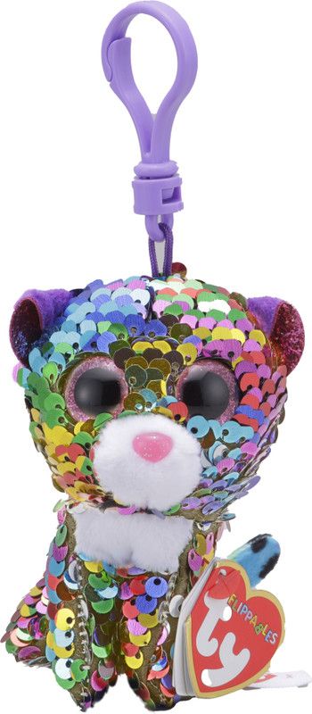 TY DOTTY - flippables rainbow leopard clip - 8.5 cm  (Multicolor)