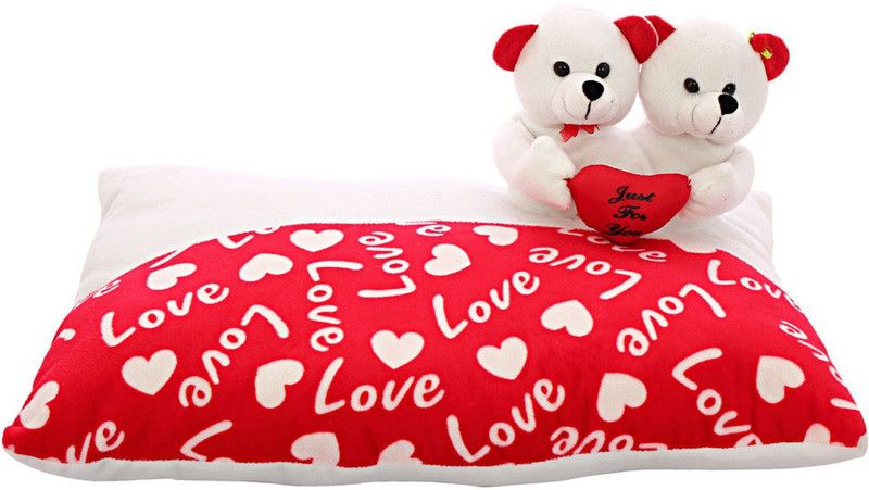 DEALbindaas Love Cloudy Pillow Stuff - 20 cm  (White)