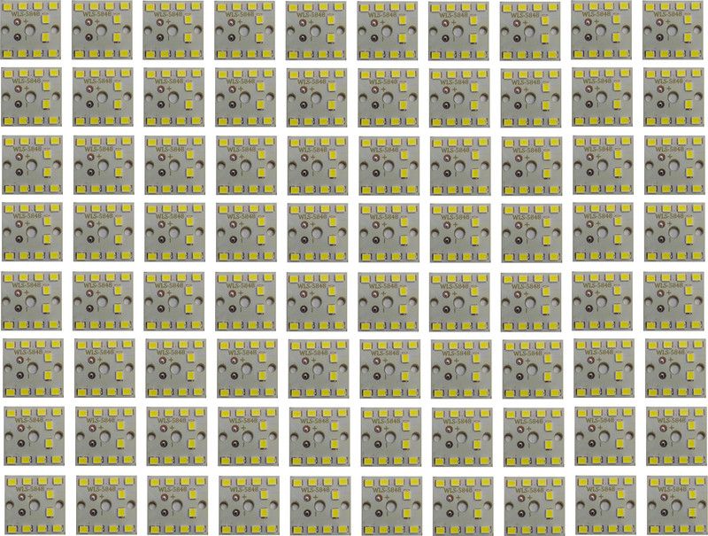 JIPNEX 80 Pcs 9 Watt MCPCB LED Bulb Raw Material WHITE Color Light Electronic Hobby Kit