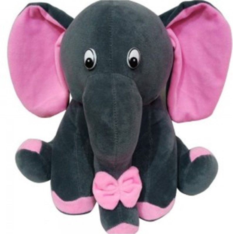 Tashu Collection Soft & Beautiful Sitting Elephant For Kids/ - 30 cm  (Grey)