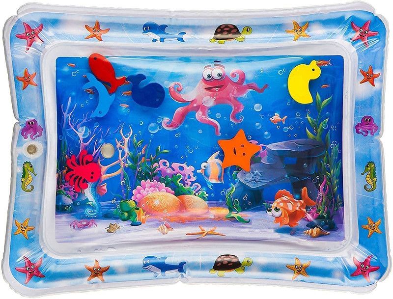 woley Baby Kids Water Play Mat Toys Inflatable Infant Tummy Time Playmat Toddler for Baby Fun Activity (Multicolor) Inflatable Swimming Mats  (Multicolor)