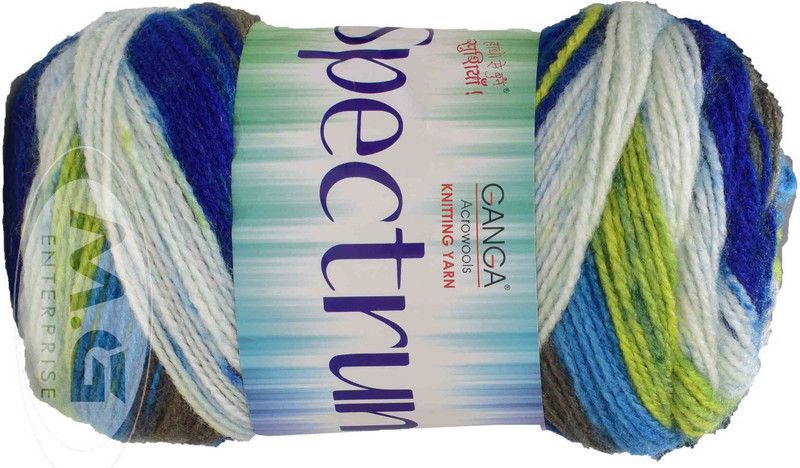 Simi Enterprise Spectrum Mavi (300 gm) Wool Ball Hand knitting wool / Art Craft soft fingering crochet hook yarn, needle knitting , With Needle.- F SM-GG