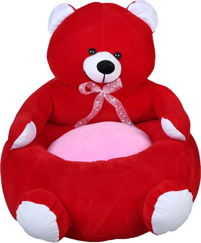 True Basket Panda sitting stool Teddy Bear - 15 cm  (Red)