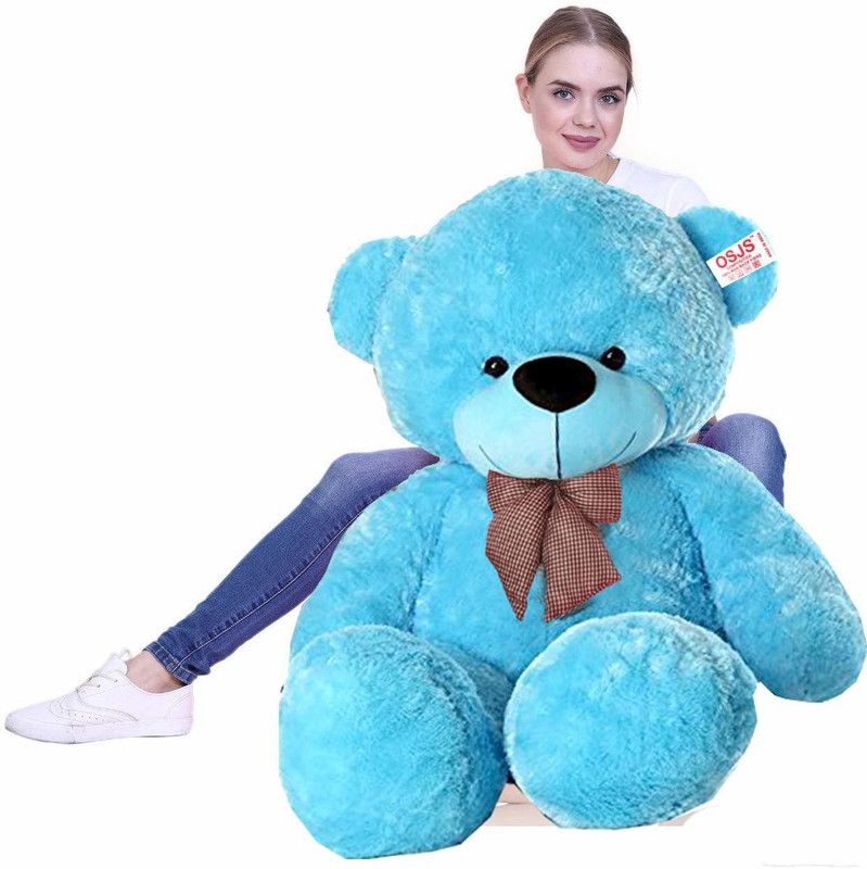ASJS 4 Feet blue Teddy Bear (Sky Blue )stuffed toys For Girls Birthday Anniversary - 122 cm  (Blue)