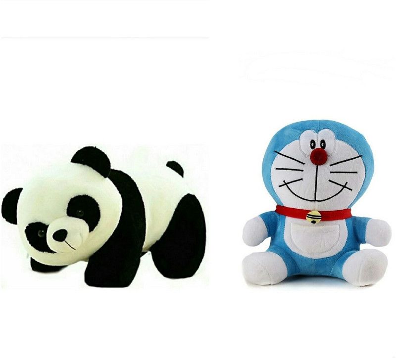 soniya enterprises doreamon-25cm and panda - 38 cm  (Black, White, Blue)