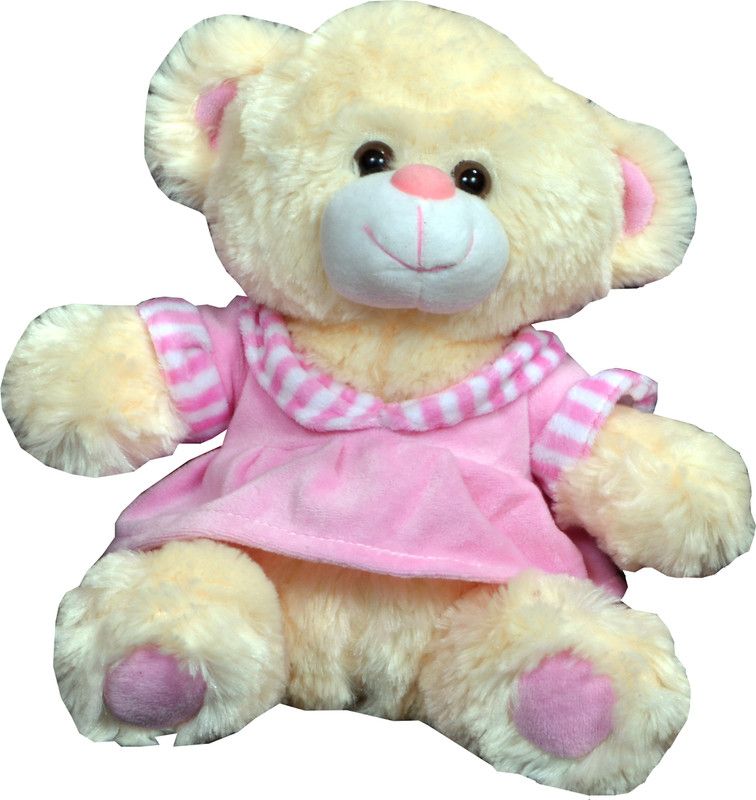 Play N Pets Bear with Dress - 11.41 inch  (Pink)