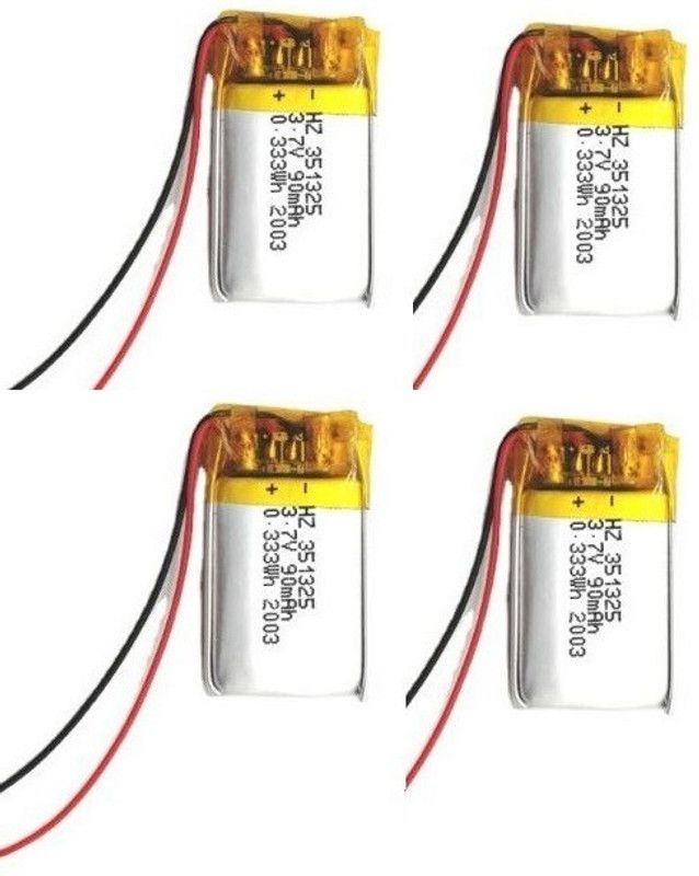 GAZE LiPo 3.7V & 90mAH Battery (Pack of 4) - for Hobby Kits & Toys Electronic Components Electronic Hobby Kit