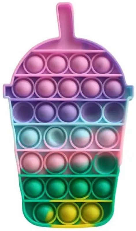VISIONARY Push Pop it Bubble Fidget Toy, Stress Relief and Anti-Anxiety Tools Sensory Toy for Autism to Relieve Stress for Kids& Adult (Sipper)  (Multicolor)