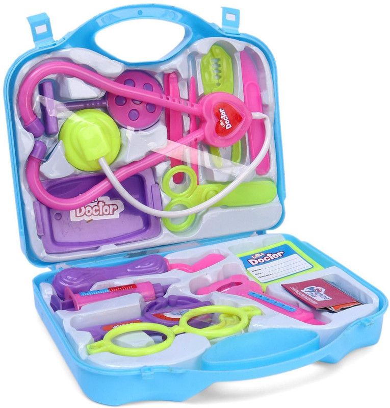 Kidzoo Doctor Play Set Kit for Girls and Boys Gift Pretend Play Toys for 3+ Kids,Boys,Girls Role Play Toys for Toddlers - 15 Pieces Multicolour