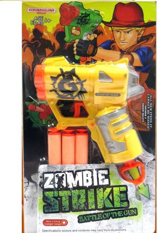 Toys Bhoomi Soft Bullet Gun Guns & Darts  (Yellow)