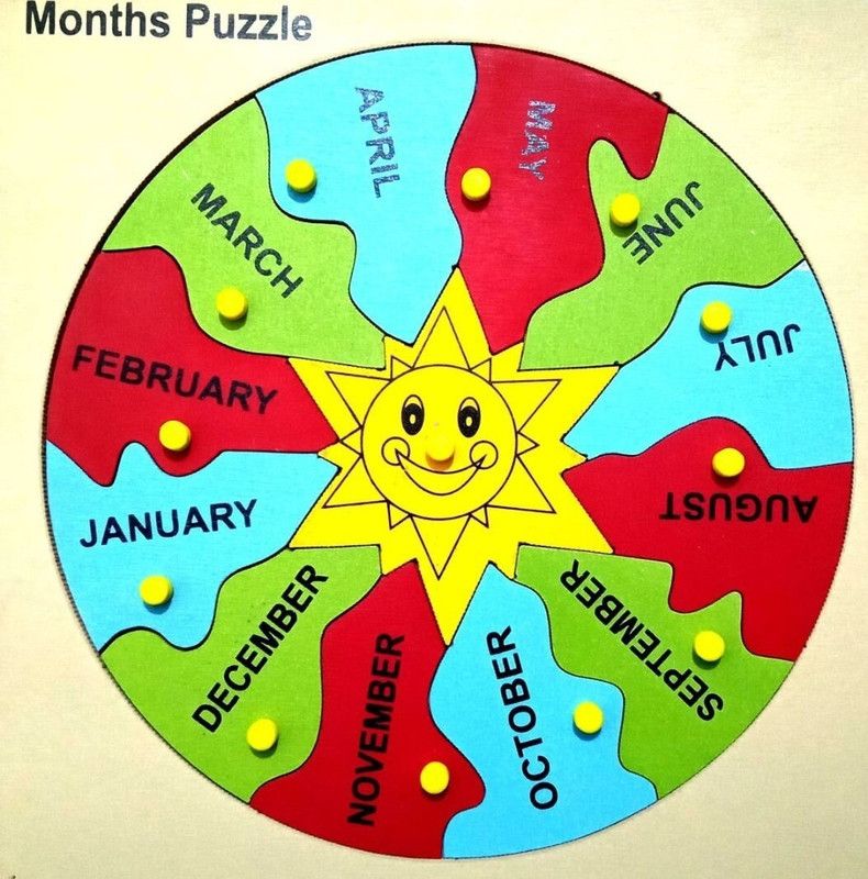 FireFlies Month Puzzle With Knob Toy For kids Learning toy  (Multicolor)