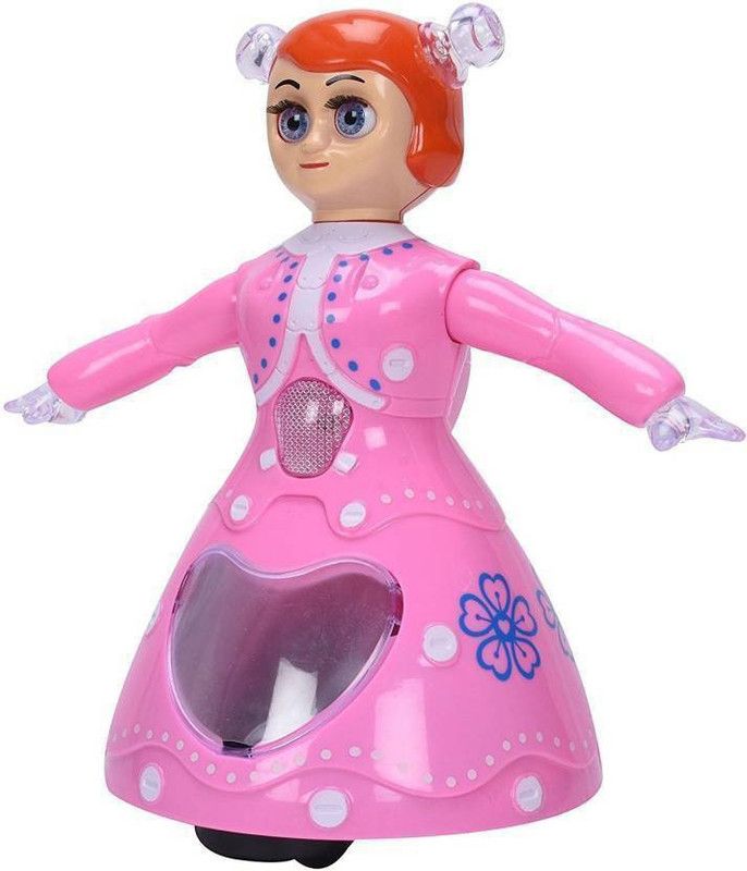 TinyTales Dancing Doll & Rotating Angel Girl Flashing Lights with Music Gift Toy for Kids   (Multicolor)