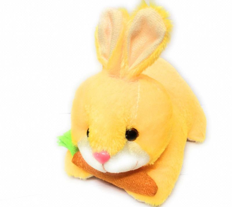Prince Soft Toys RABBIT WITH CARROT SOFT TOY HIGH QUALITY SOFT TOY - 28 cm - Pack of 1 - 28 cm  (Yellow)