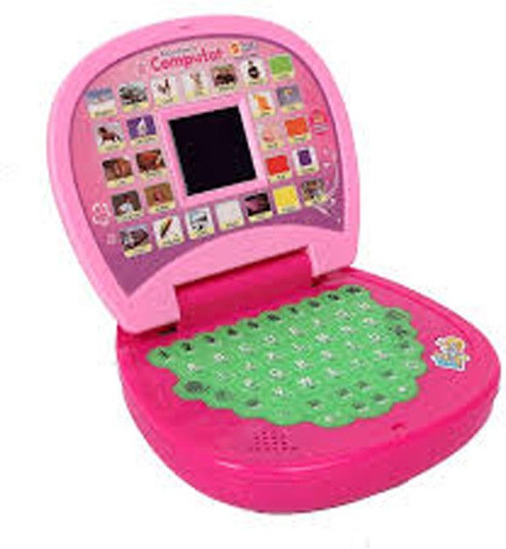 BJORK Educational Learning Laptop gift led Kids  (Pink)