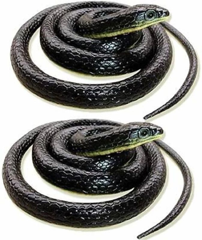 imtion ( pack of 2 Pcs ) 28 inches snakes wild toys rubber snakes prank toy Multi colors, 28-inch) snake animal Snakes Gag Toy