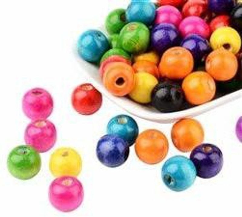 Craft Affair | Wooden Macrame Beads 12mm Large Hole Loose Spacer For Art & Craft Jewelry