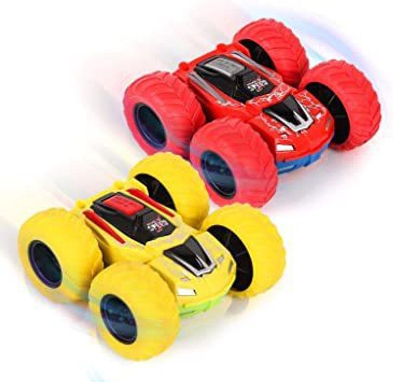 KAVANA Double Sided Friction Car Toys,Twister Pull Back Tumbling Car for Kids,Toddlers  (Multicolor, Pack of: 2)